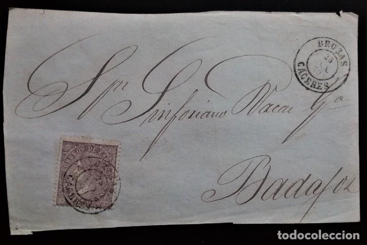 Sellos: ISABEL II BRIZAS C&Aacute;CERES EDIFIL 98 FRONTAL - Foto 1