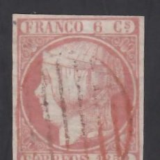 Selos: ESPAÑA, 1852 EDIFIL Nº 12, 6 CU. ROSA, MATASELLOS PARRILLA ROJA. Lote 284317963