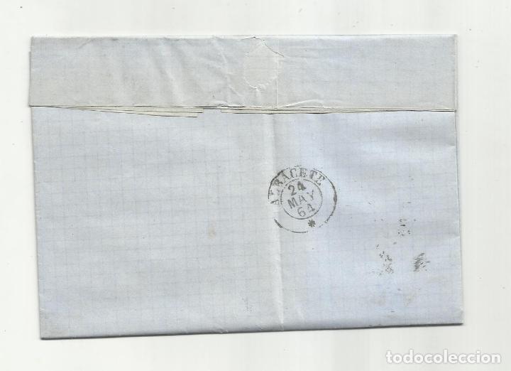 Sellos: circulada Y ESCRITA 1864 DE MADRID A ALBACETE - Foto 2