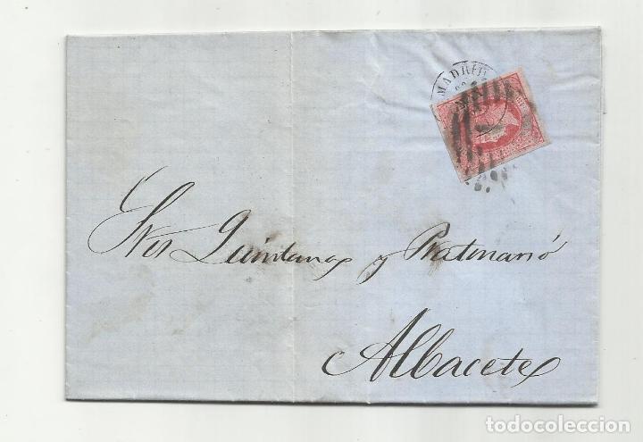 Sellos: circulada Y ESCRITA 1864 DE MADRID A ALBACETE - Foto 1