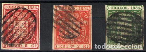Sellos: Espa&ntilde;a n&ordm; 24/26. A&ntilde;o 1854 - Foto 1