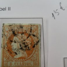 Francobolli: SELLO DE ESPAÑA 1860-61 ISABEL II 4 CUARTOS EDIFIL 52 USADO. Lote 289628073