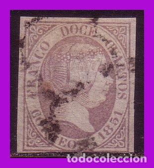 Sellos: 1851 Isabel II, EDIFIL n&ordm; 7 (o) - Foto 1