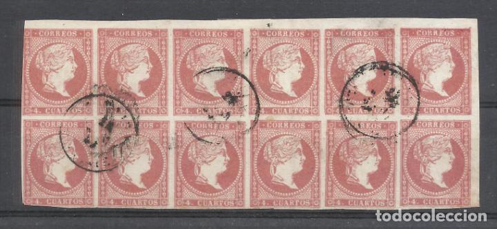 Sellos: isabel II fechador BLOQUE DE 12 - Foto 1