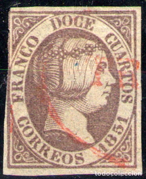 Sellos: Espa&ntilde;a n&ordm; 7. A&ntilde;o 1851 - Foto 1