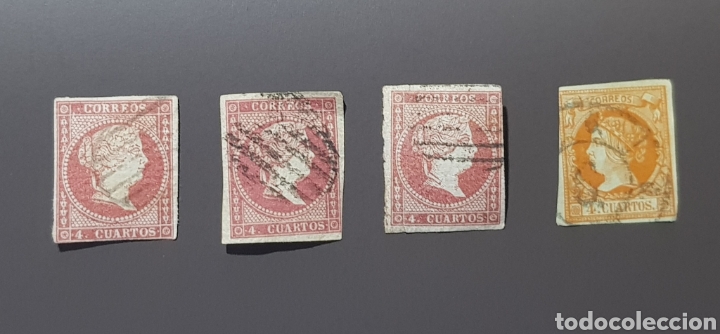 Sellos: 4 cuartos rojo y 4 cuartos naranja - Foto 1