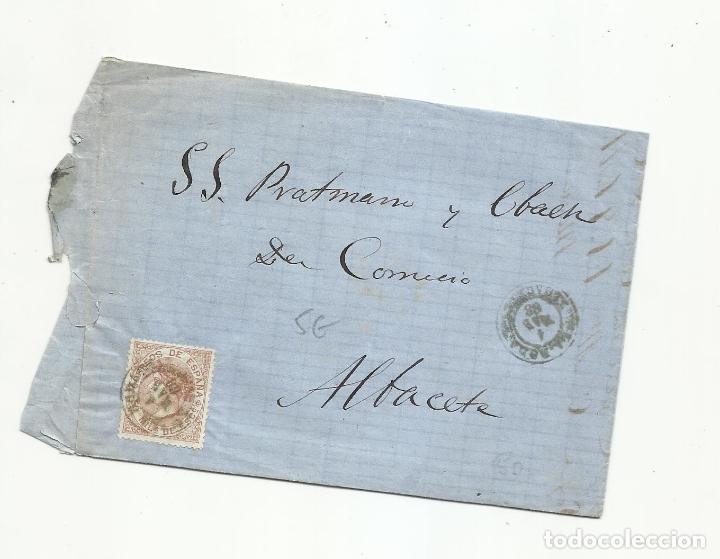 Sellos: circulada Y ESCRITA 1868 DE la roda a albacete - Foto 1