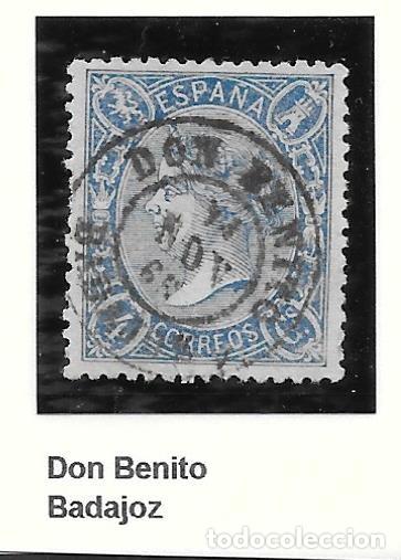 Sellos: DON BENITO BADAJOZ EDIFIL 75 4 CUARTOS DE 1865 - Foto 1