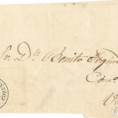 Sellos: 1861 CARTA FRONTAL FECHADOR MUROS (CORUÑA) SOBRE 4C. ISABEL II 1861