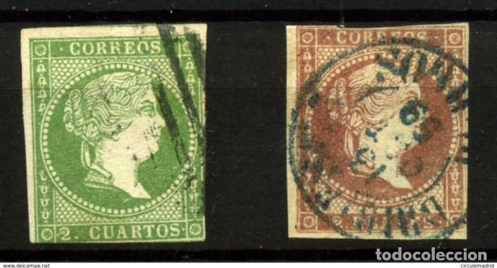 Sellos: Espa&ntilde;a n&ordm; 47 y 50. A&ntilde;o 1855 - Foto 1