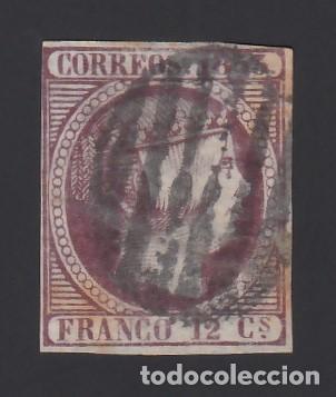 ESPAÑA, 1853 EDIFIL Nº 18, 12 CU. VIOLETA (Sellos - España - Isabel II de 1.850 a 1.869 - Usados)