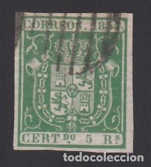 ESPAÑA, 1854 EDIFIL Nº 26, 5 R. VERDE, (Sellos - España - Isabel II de 1.850 a 1.869 - Usados)