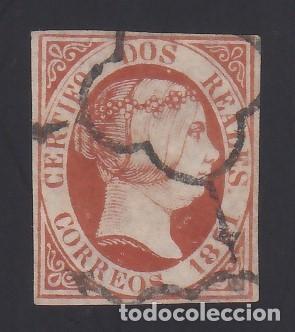 ESPAÑA, 1851 EDIFIL Nº 8, 2 R. ROJO ANARANJADO (Sellos - España - Isabel II de 1.850 a 1.869 - Usados)
