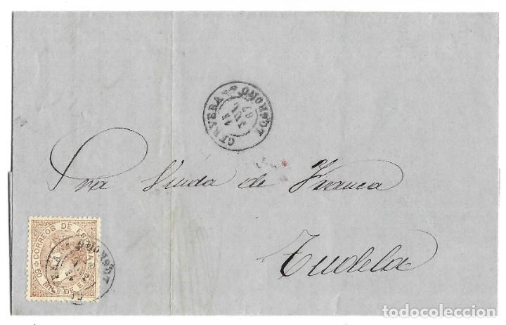 Sellos: 1867 CARTA COMPLETA CERVERA (LOGROÑO). FECHADOR TIPO 1857 50 ML. ISABEL II 1867 - Foto 1 - 305067238