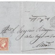 Sellos: 1859 CARTA COMPLETA QUINTANAR DE LA ORDEN (TOLEDO). FECHADOR TIPO 1857 4C. ISABEL II 1859