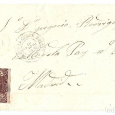 Sellos: 1863 CARTA COMPLETA QUINTANAR DE LA ORDEN (TOLEDO) FECHADOR 1857 4C ISABEL II 1862