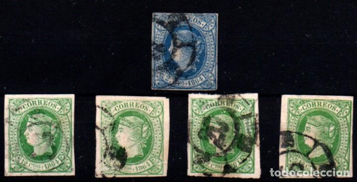 Sellos: Espa&ntilde;a n&ordm; 63, 65. A&ntilde;o 1864 - Foto 1