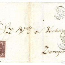 Sellos: 1863 CARTA ENVUELTA BEJAR (SALAMANCA) FECHADOR 1854 4C ISABEL II 1862