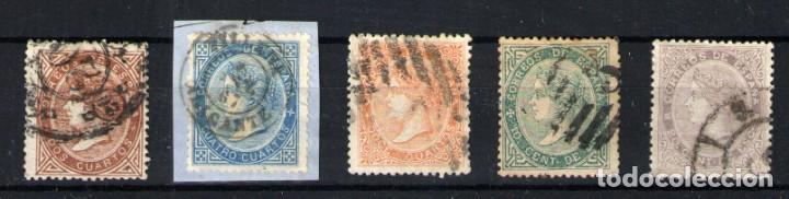 Sellos: Espa&ntilde;a n&ordm; 87/9, 91/2. A&ntilde;o 1867 - Foto 1