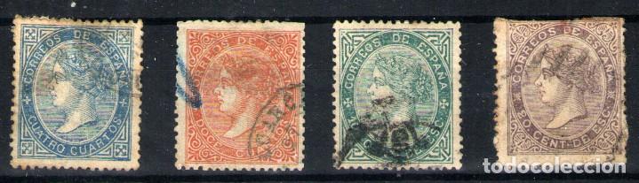 Sellos: Espa&ntilde;a n&ordm; 88/9, 91/2. A&ntilde;o 1867 - Foto 1