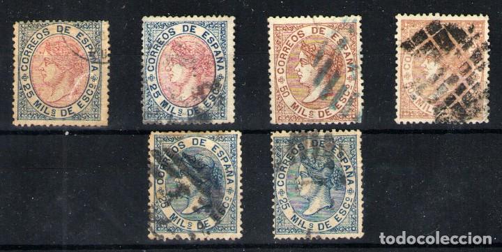 Sellos: Espa&ntilde;a n&ordm; 95/7. A&ntilde;o 1867/68 - Foto 1