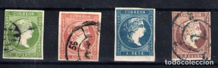 Sellos: Espa&ntilde;a n&ordm; 47/50. A&ntilde;o 1859 - Foto 1