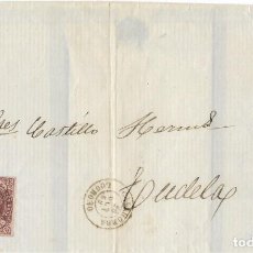 Sellos: 1862 CARTA ENVUELTA CALAHORRA, LOGROÑO (LA RIOJA). 4C. ISABEL II