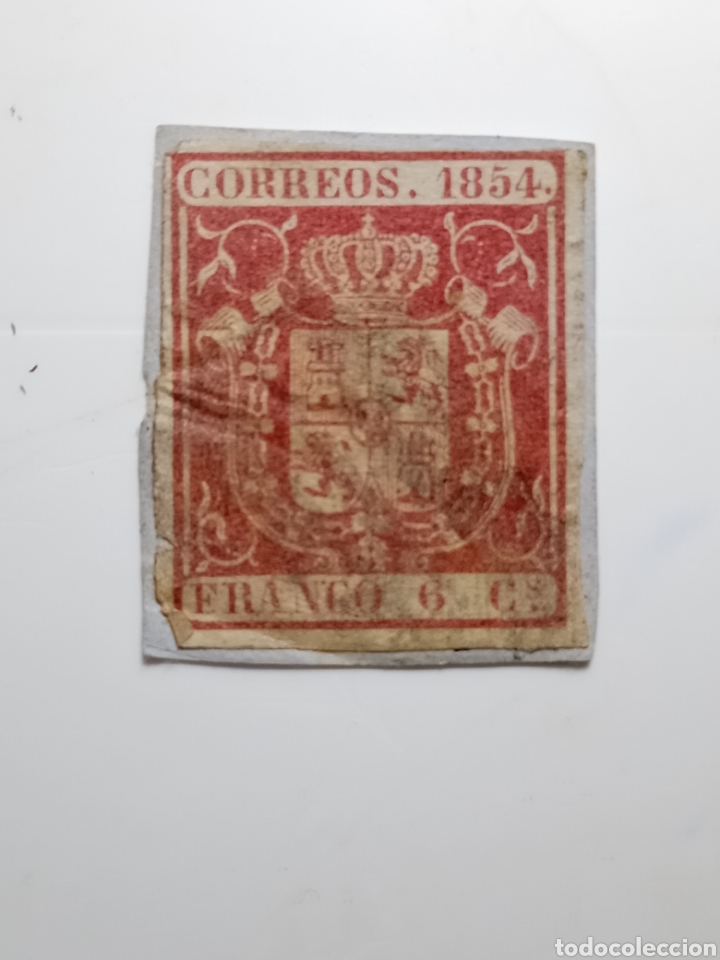 Sellos: Sello correos. 1854. Sin dentar - Foto 2