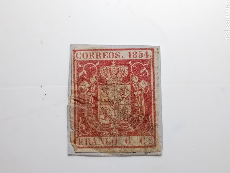 Sellos: Sello correos. 1854. Sin dentar - Foto 1