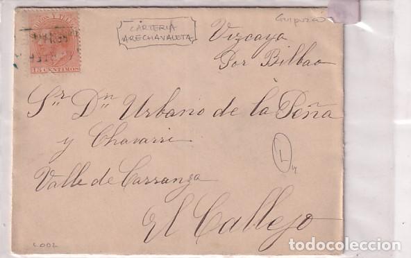Sellos: Carter&iacute;a Arechavaleta Vitoria 1889 - Foto 1