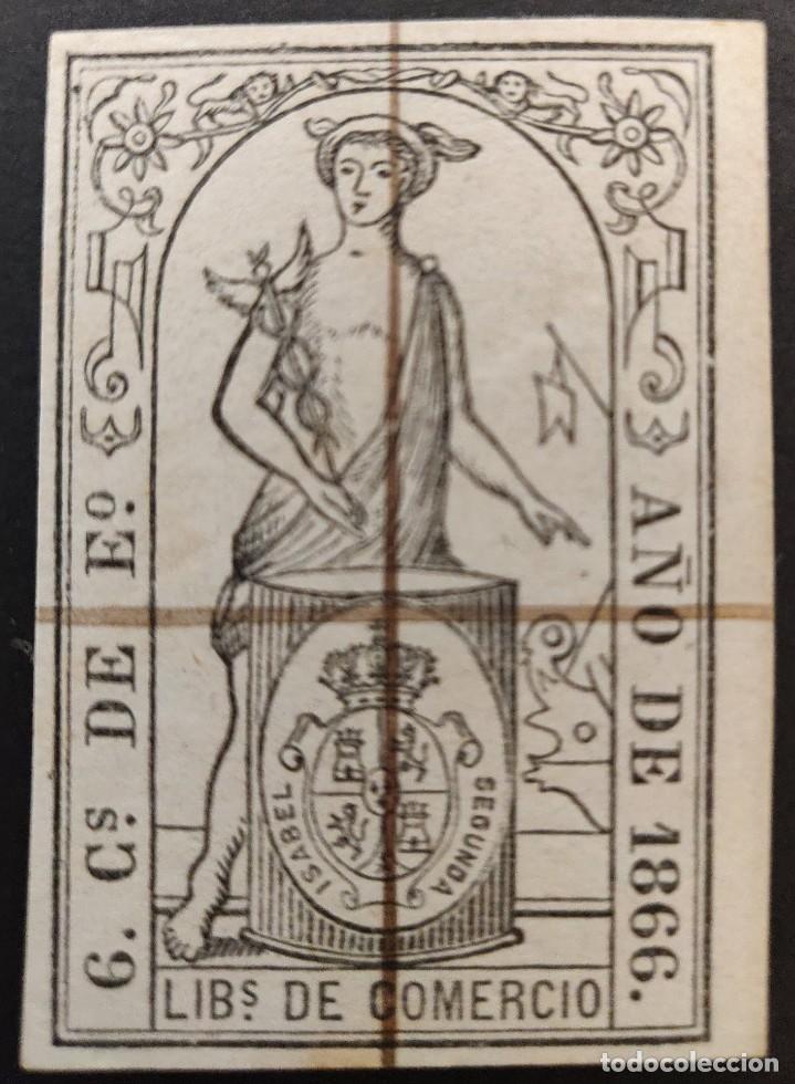 Sellos: Libros de Comercio 1866. Fiscales. - Foto 1