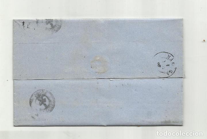 Sellos: circulada y escrita 1868 de madrid a malaga - Foto 3