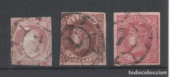 Sellos: isabel II rueda de carreta 7 sevilla - Foto 1