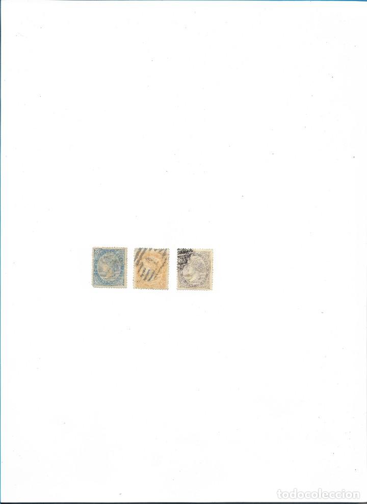 Sellos: Espa&ntilde;a 1867. N&ordm; 88, 89 y 92. - Foto 1