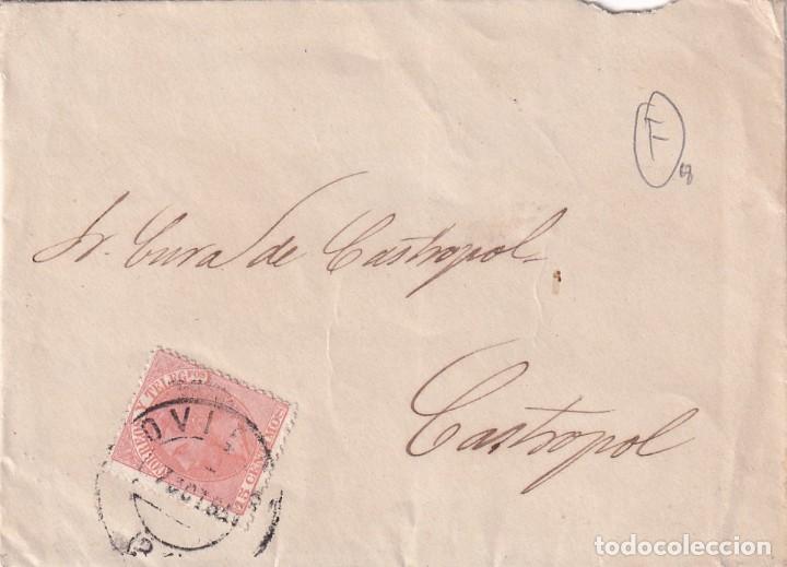 Sellos: Sobre enviado a Castro&ntilde;ol 1885 - Foto 1