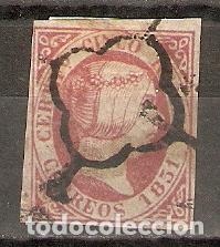 Sellos: 1851 ISABEL II EDIFIL 9&ordm; USADO - Foto 1