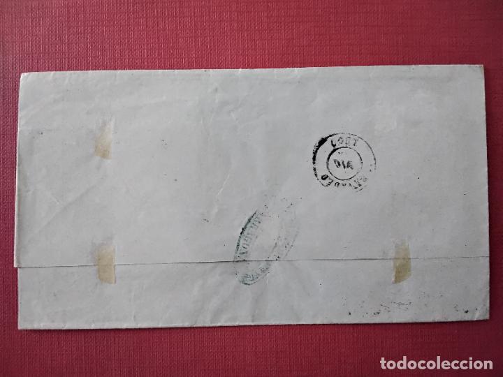 Sellos: envuelta circulada 1868 de tarragona a ribadeo - Foto 2