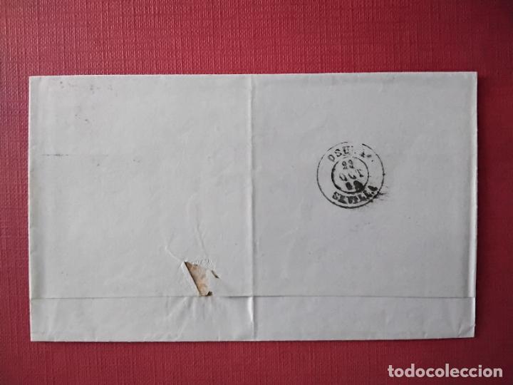 Sellos: envuelta circulada 1862 de malaga a osuna - Foto 2