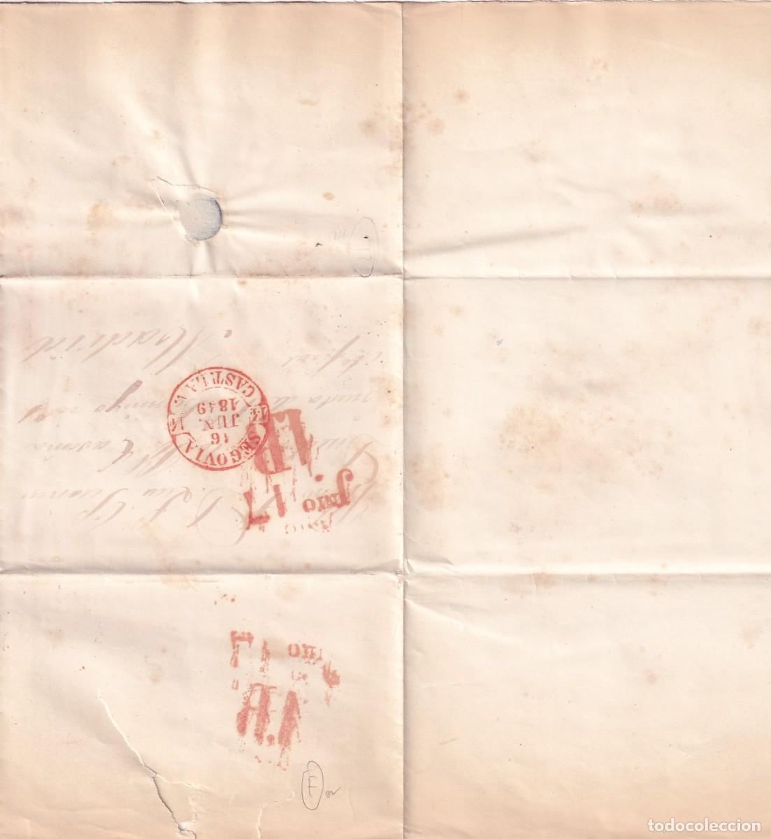 Sellos: Envoltorio Segovia Castilla. 1849 - Foto 1