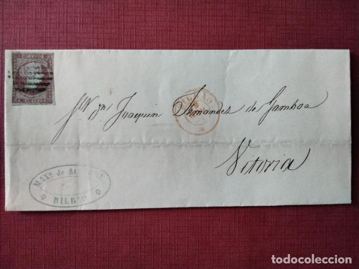 Sellos: ENVUELTA circulada 1856 DE BILBAO A VITORIA - Foto 1