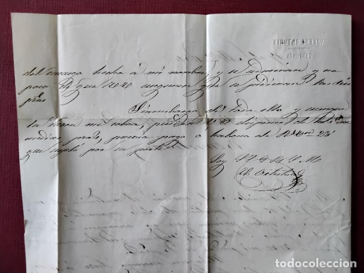 Sellos: circulada Y ESCRITA 1864 de zaragoza a barcelona - Foto 3