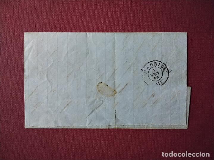 Sellos: circulada Y ESCRITA 1860 DE BARCELONA A MADRID - Foto 3