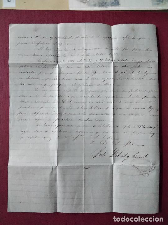 Sellos: circulada Y ESCRITA 1863 DE BARCELONA A SANTANDER - Foto 3