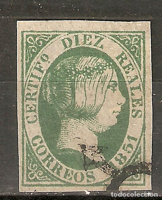 Sellos: 1851 ISABEL II EDIFIL 11&ordm; USADO - Foto 1
