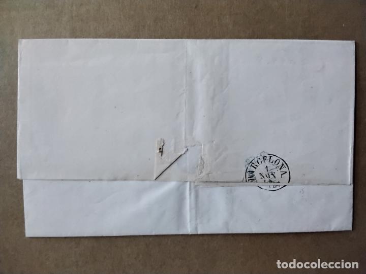 Sellos: circulada y escrita 1859 de tarrega lleida a barcelona - Foto 3