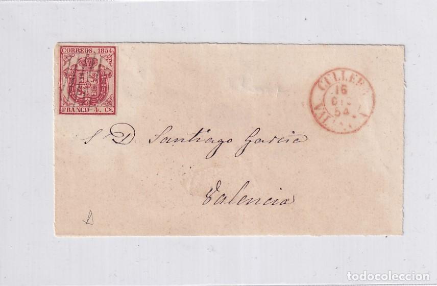 Sellos: Frontal correos 1854 Cullera Valencia. - Foto 1