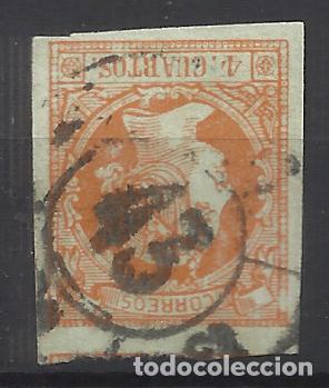 Sellos: isabel II RUEDA CARRETA 43 SANTANDER - Foto 1