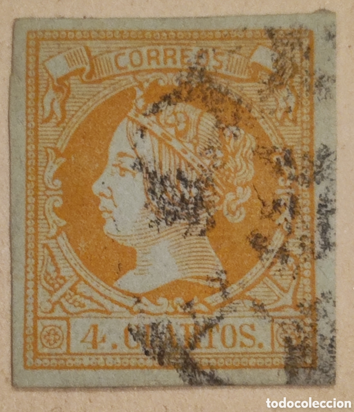 Sellos: Espa&ntilde;a 4 cuartos 1860-61 - Foto 1