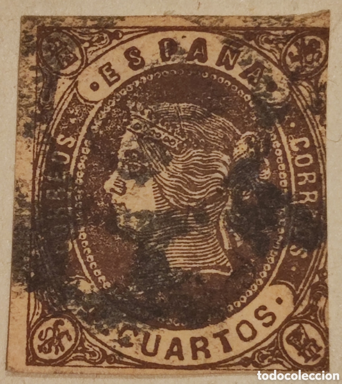 Sellos: Espa&ntilde;a 4 cuartos 1862 - Foto 1