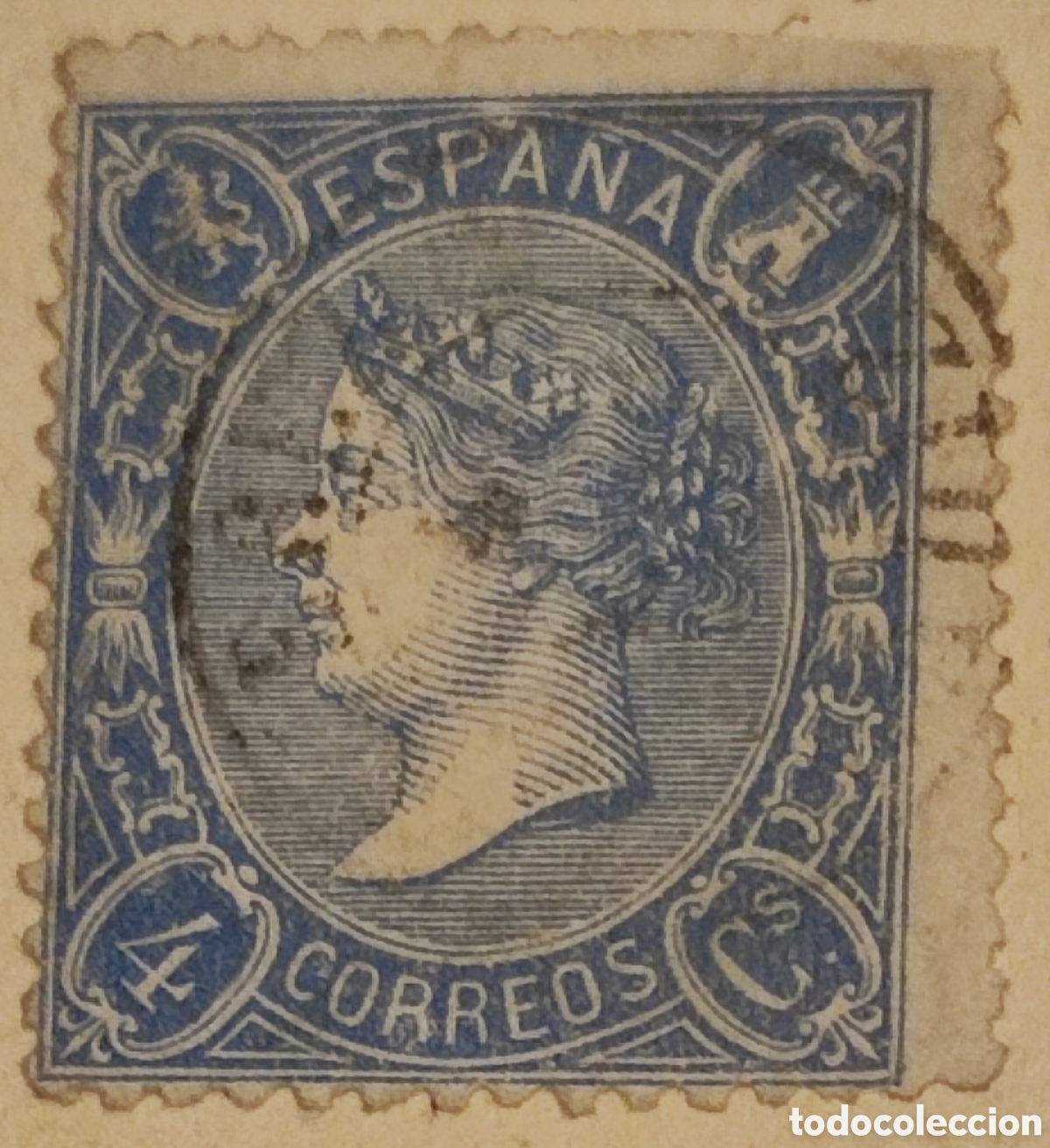 Sellos: Espa&ntilde;a 4 cuartos 1865 - Foto 1